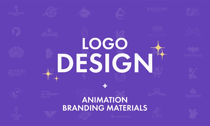 design 2 logo with animation and branding guide