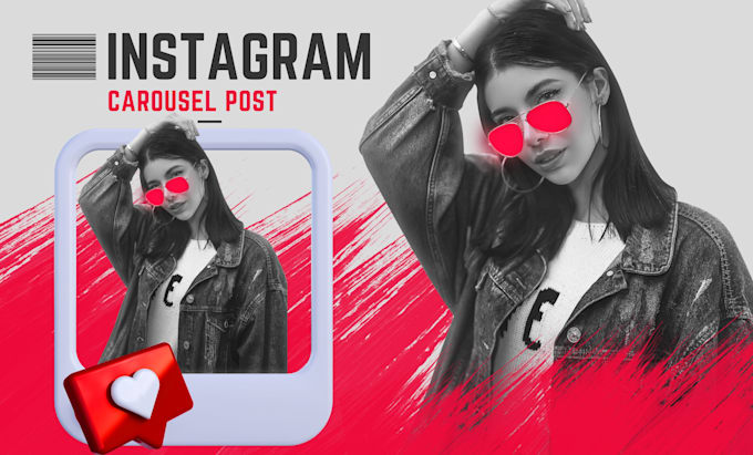 design social media carousel post and instagram