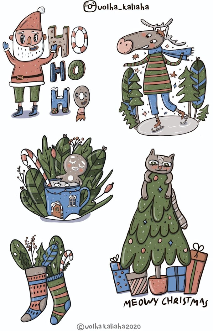 Design custom printable stickers by Volha kaliaha Fiverr