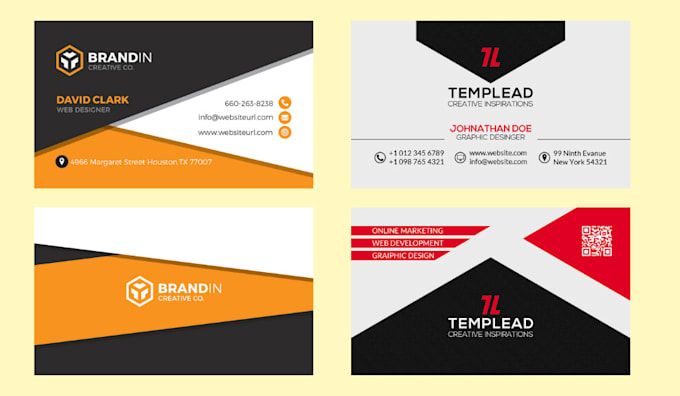 create visiting card, employee card, brochure, flyer, menu