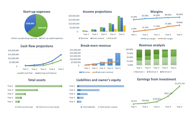 prepare investor ready financial plan, model, and forecast
