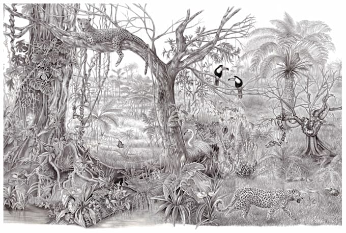 draw realistic pencil hand drawing illustration