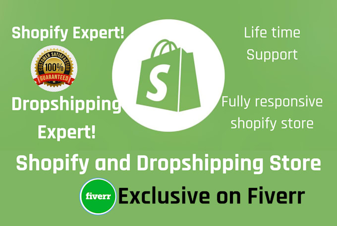 create a responsive shopify dropshipping store or website