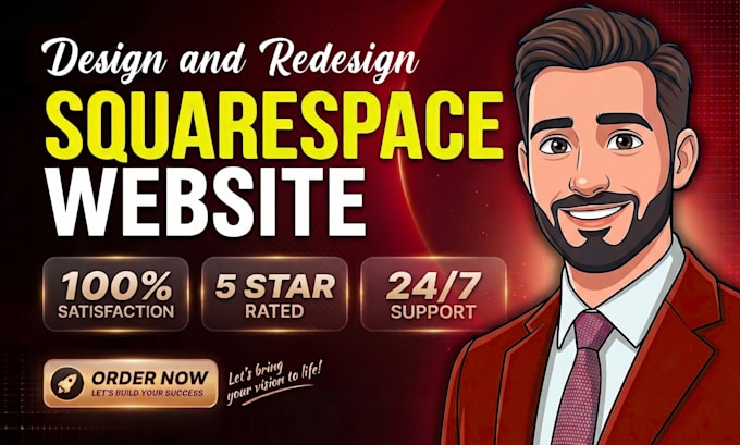 build squarespace website design or redesign squarespace website development