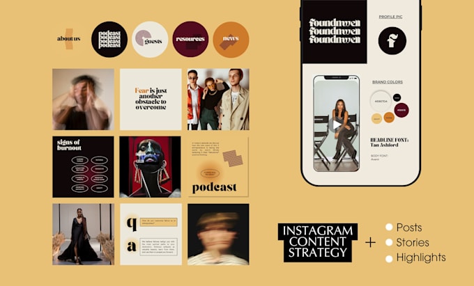 create your professional instagram content strategy and content