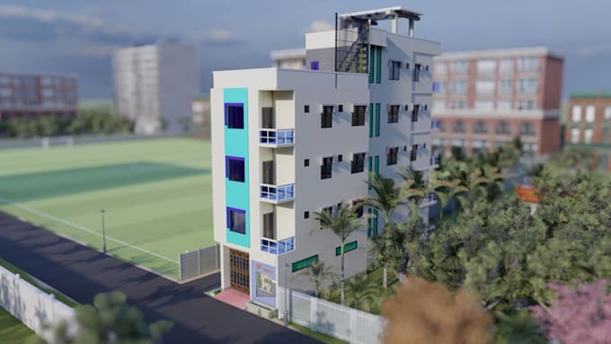 create 3d interior exterior modeling and rendering