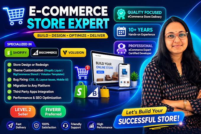fix, customize, and optimize your shopify, bigcommerce, or volusion store