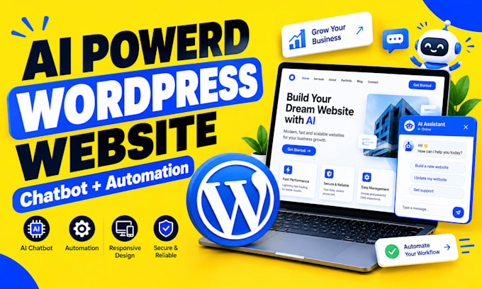 build ai powered automated ecommerce wordpress website with woocommerce