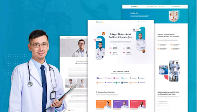 design medical, healthcare, dentist, doctor, hospital website