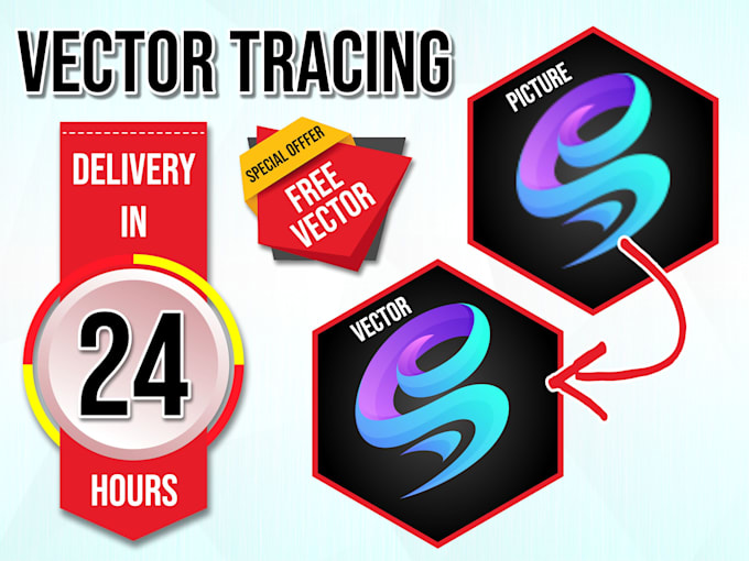trace or redraw your logo in vector format