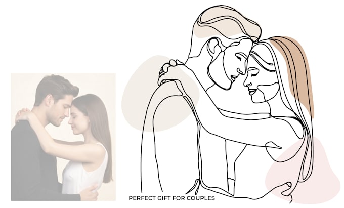 turn your photo into minimalist line art portrait illustration