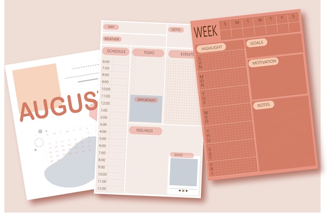 design aesthetic planner, journal, tracker for you