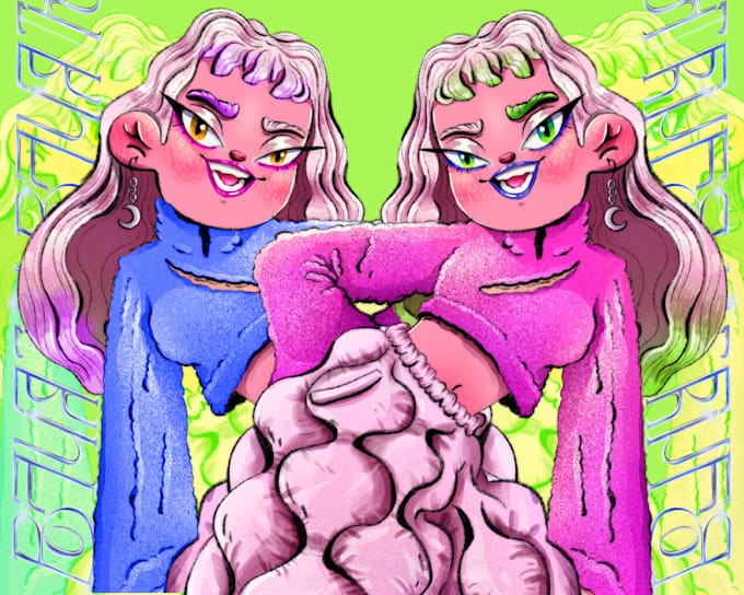 create a colorful digital illustration