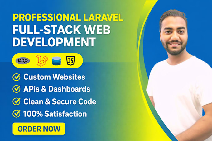 be your php laravel developer, php website development as backend php laravel
