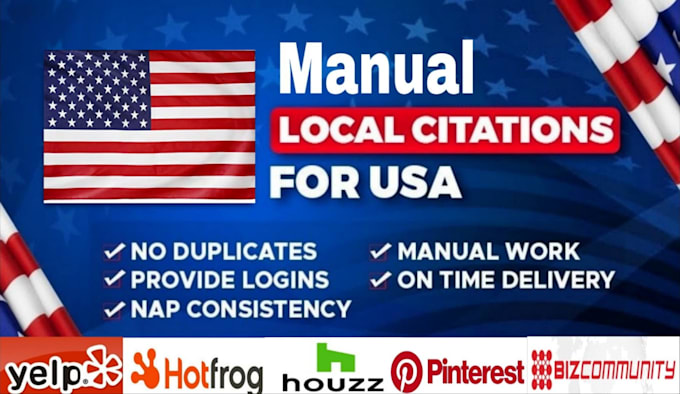 do 100 USA local citations manually for local SEO