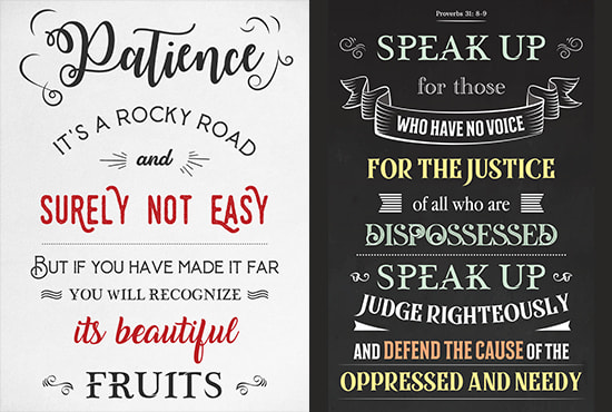 design unique typography quote and poster