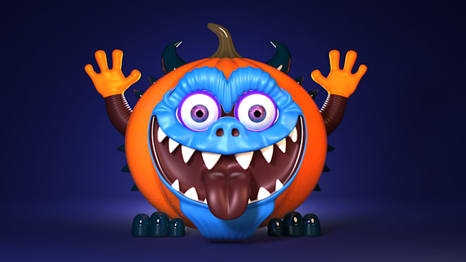 design 3d model of a cartoon character for 3d nft, art, and game