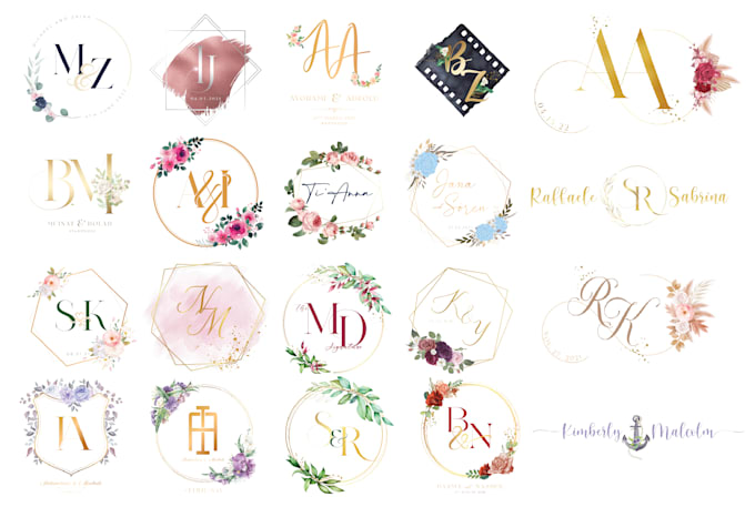 design a wedding monogram or initial logo