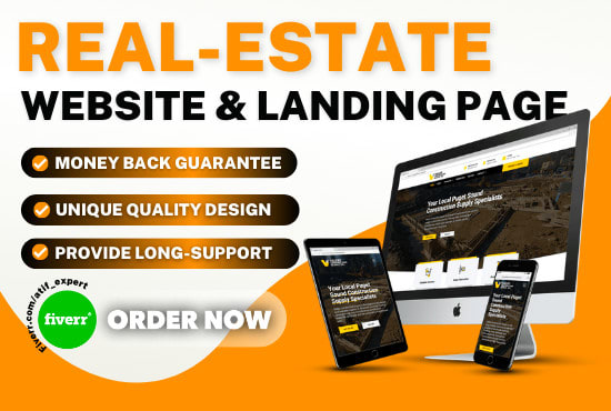 create a real estate landing page or website