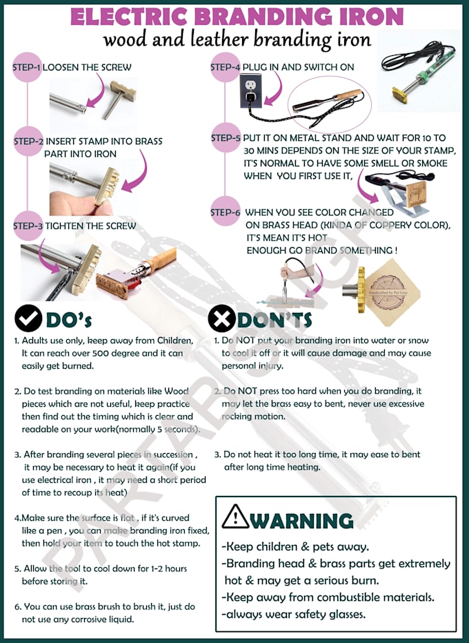 design product manual or  user guide for your product