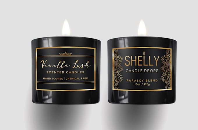 create candles soap label or sticker design