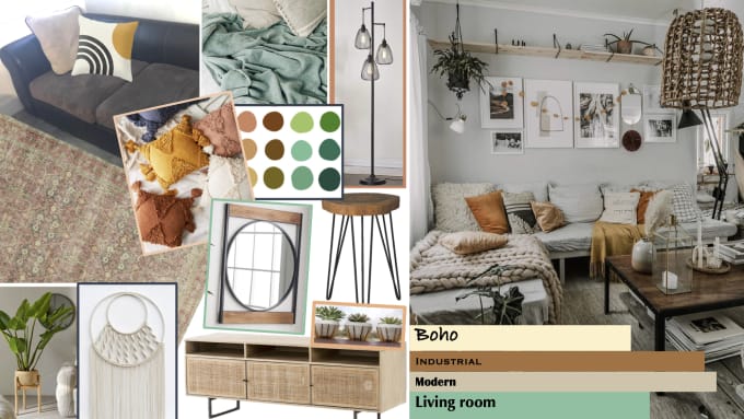 Create interior design mood boards by Tylerbear | Fiverr