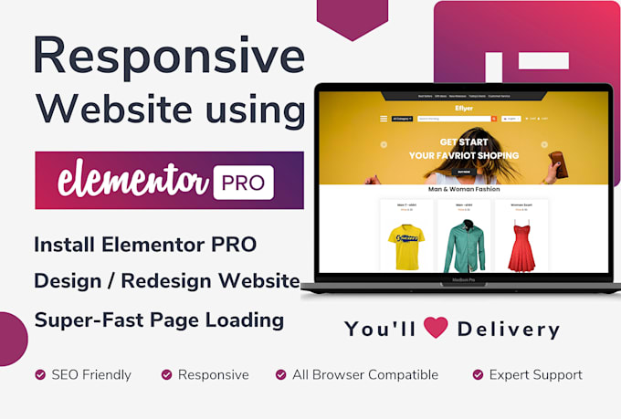 build wordpress website with elementor pro page builder