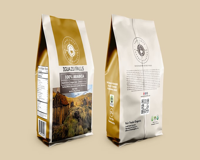 do coffee bag with dieline ,product packaging ,and box design