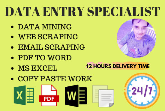 be your virtual assistant for data entry, copy paste, administrative tasks