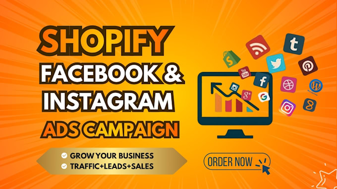 do shopify facebook ads, instagram ads for leads and sales