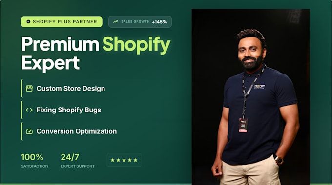 create shopify store, design custom shopify website and fix bugs