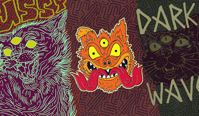 create cool digital illustration for you