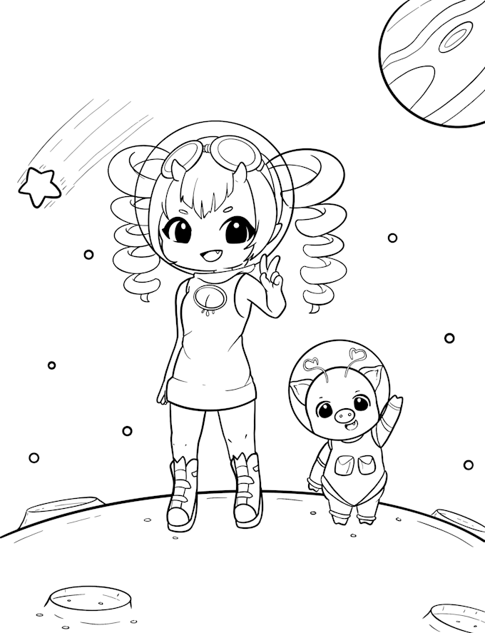 create adorable coloring book