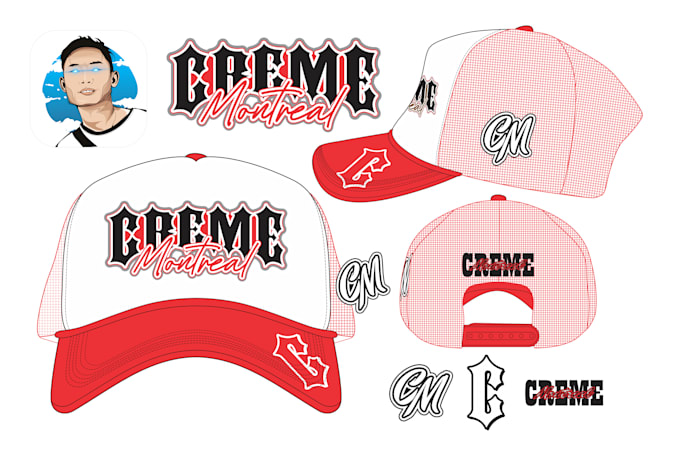 create trucker hat, snapback, dad hat, or beanie design