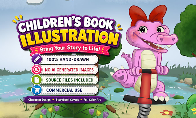 hand draw children storybook illustration
