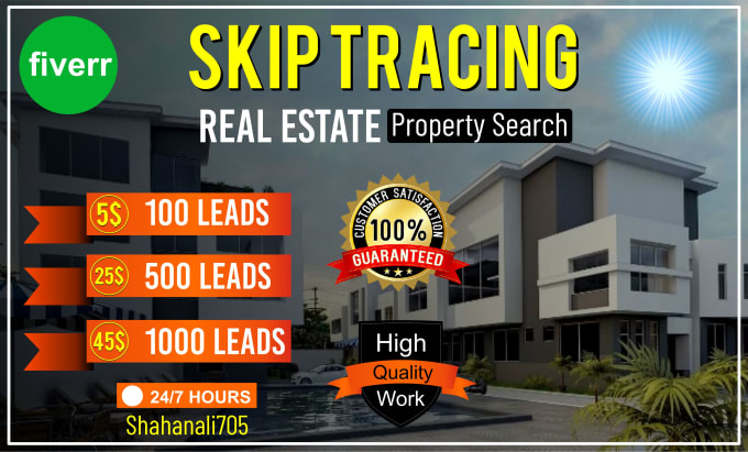 Hire a freelancer to do real estate skip tracing