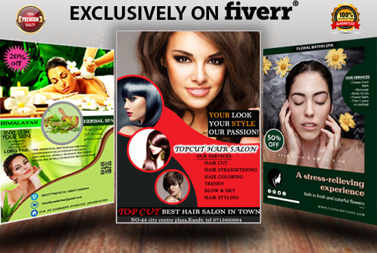 design creative beauty spa salon menu and flyer