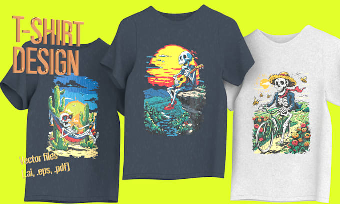 create adventure illustration for outdoor tshirt design