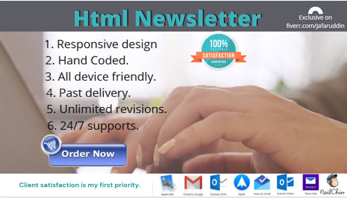 design an HTML email template or newsletter