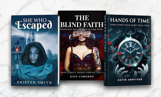 design a professional book cover or ebook cover