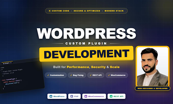 develop custom wordpress plugin and fix any plugin issue