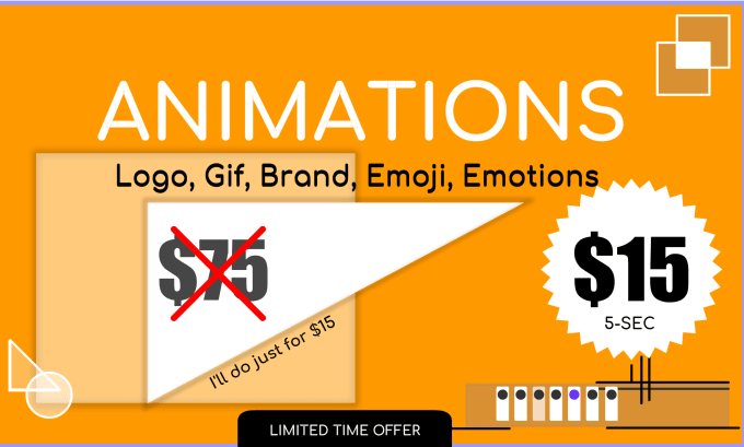 create logo, GIF, emotion or graphics animation for USD 20