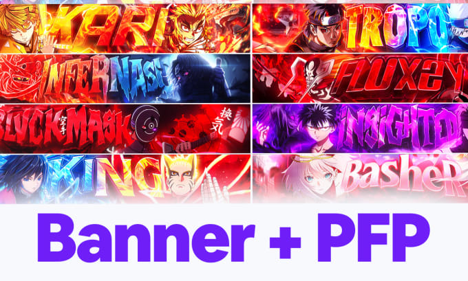 Make anime banner and pfp design by Gobdesigns | Fiverr
