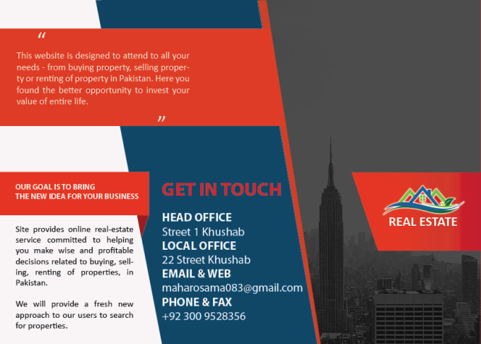 create trifold, bifold brochure flyers in 3 hours
