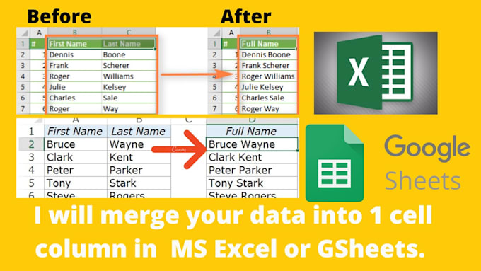 merge your data in 1 single column on ms excel or gsheets