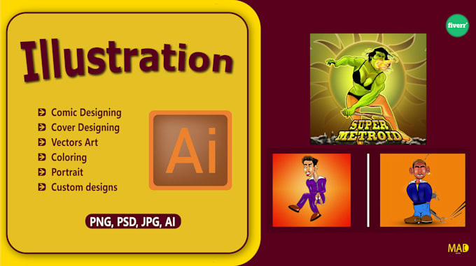 Create illustration of comic book, artwork and vector art by Madeditorr ...