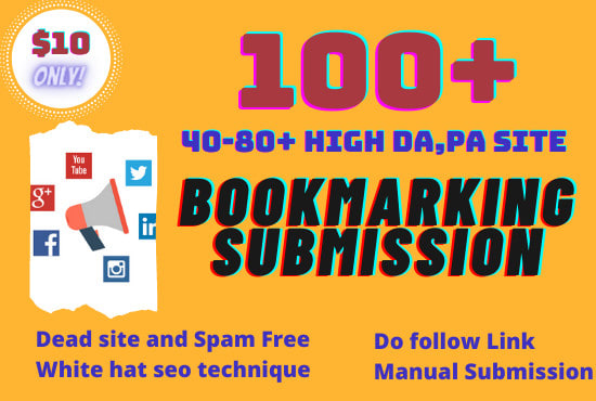 do social bookmarking  to high  da pa sites seo backlinks