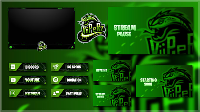 design professional animated stream overlay, twitch overlay for gaming