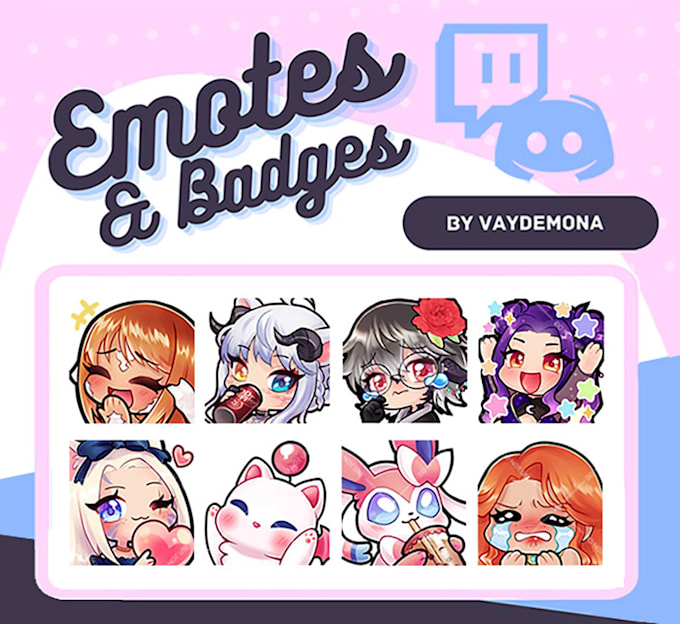 make custom emotes in cute chibi style