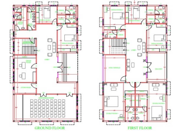 draft your conceptual sketches into autocad drawings
